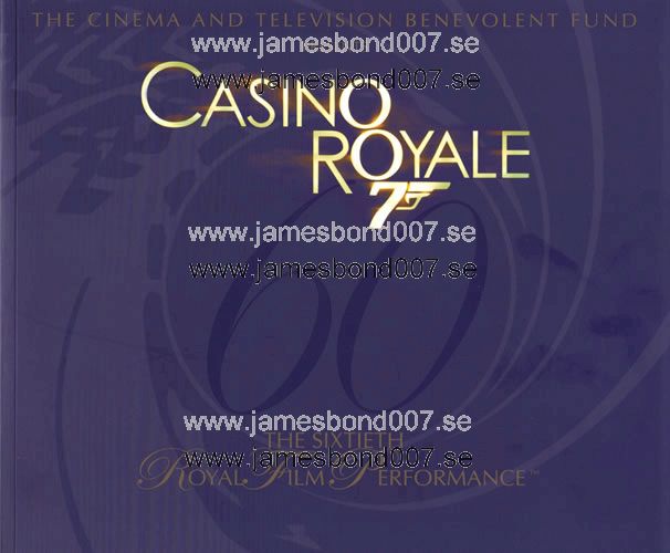 Casino Royale London World Premiere broschyr