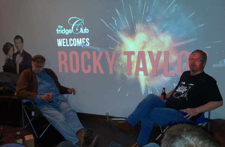 Jon Auty in conversation with stuntman Rocky Taylor