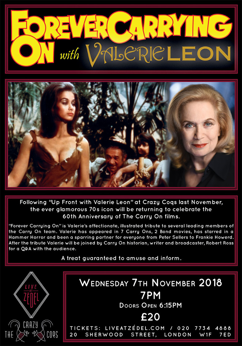 Forever Carrying On with Valerie Leon London event
