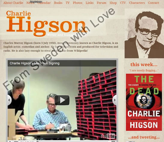Charlie Higson official website
