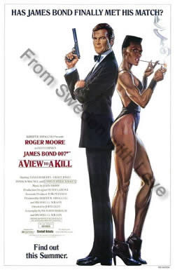 US one sheet poster for A View to a Kill (1985)