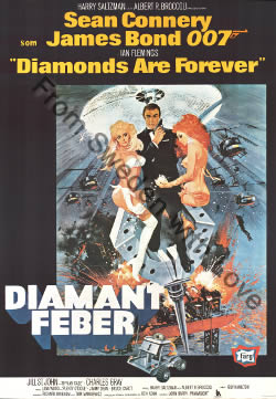 One sheet poster for Diamonds Are Forever (1977)