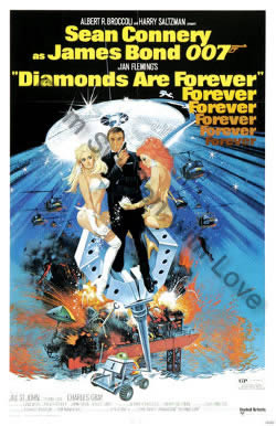 One sheet poster for Diamonds Are Forever (1977)