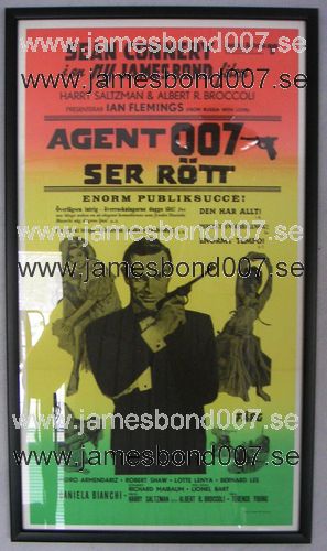 Agent 007 ser rött (From Russia with Love) 30x70 cm