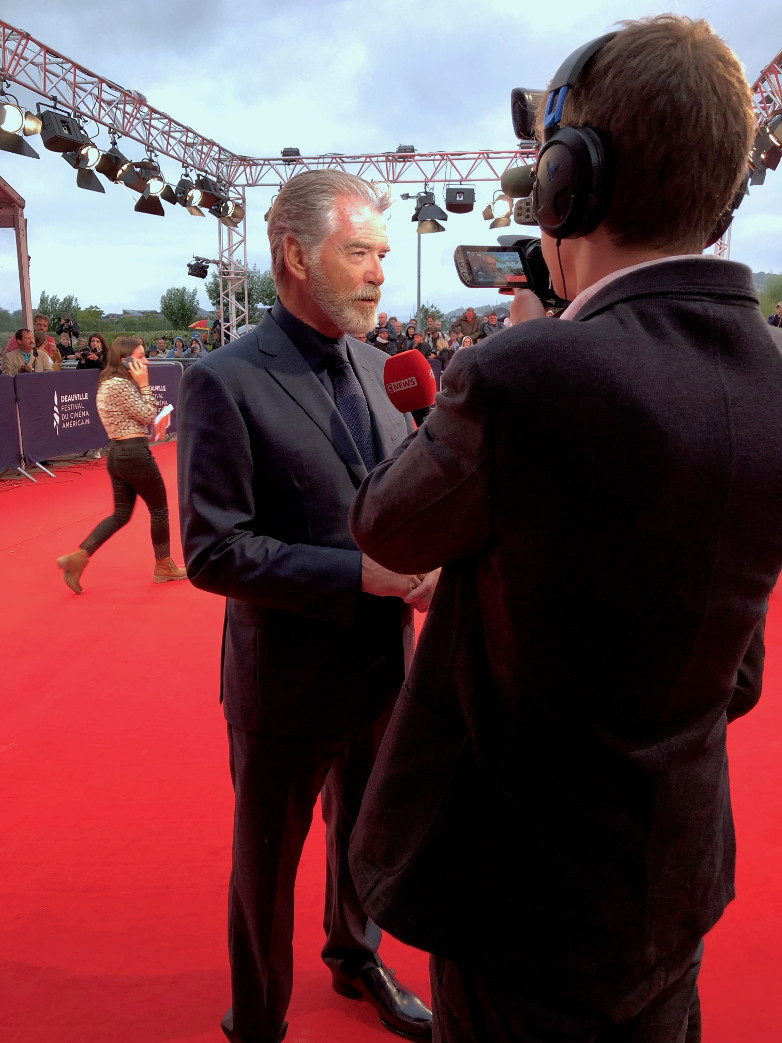 Pierce Brosnan on the red carpet in Deauville 2019