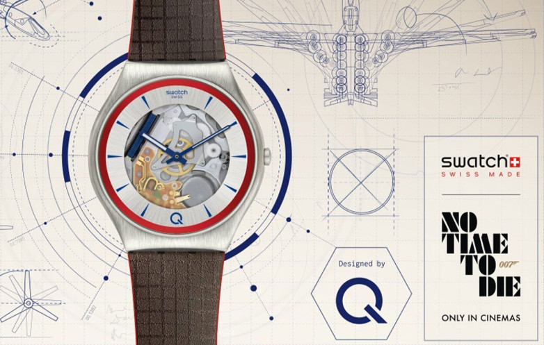 Q No Time To Die Swatch 007 watch